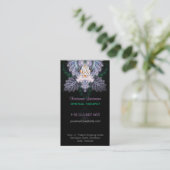Fraktal Diamond Rose Black Business Card Visitenkarte (Stehend Vorderseite)