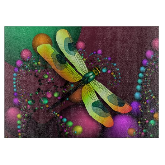Fraktal Dragonfly Schneidebrett (Vorderseite)