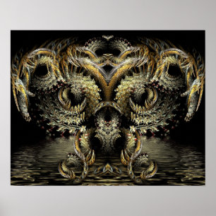 Fraktal DragonOwl Poster