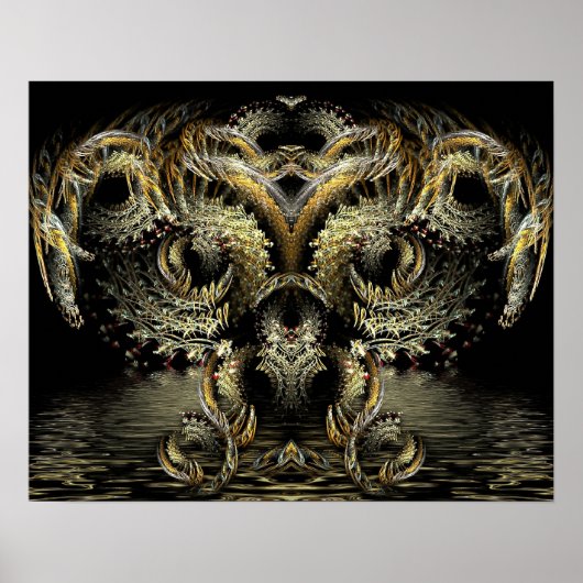 Fraktal DragonOwl Poster (Vorne)