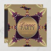 Fraktal Dreams Dinner Party Einladung (Vorne/Hinten)
