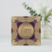 Fraktal Dreams Dinner Party Einladung (Stehend Vorderseite)