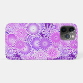 Fraktal-Drehmuster, lila Farbtöne Case-Mate iPhone Hülle (Rückseite (Horizontal))