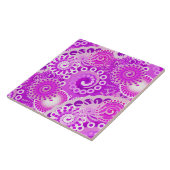 Fraktal-Drehmuster, Orchideenfarben Fliese (Seite)