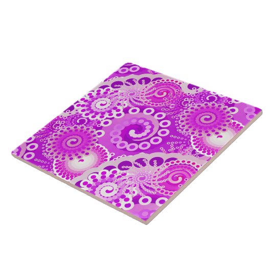 Fraktal-Drehmuster, Orchideenfarben Fliese (Seite)