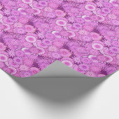 Fraktal-Drehmuster, Pflaumenfarben und Violett Geschenkpapier (Ecke)