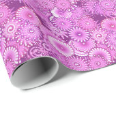Fraktal-Drehmuster, Pflaumenfarben und Violett Geschenkpapier (Rolleneckpunkt)