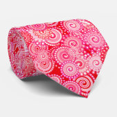 Fraktal-Drehmuster, rot und heiß rosa Krawatte (Gerollt)