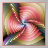 Fraktal Drehung Poster (Vorne)