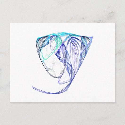 Fraktal - Elefantenportrait Postkarte (Vorderseite)