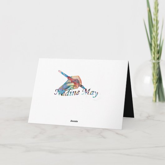 Fraktal Energy Burst Feiertagskarte (Rückseite)