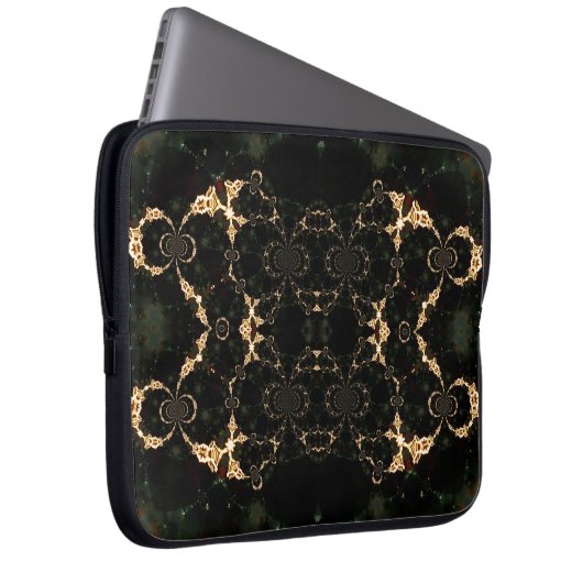 Fraktal Ether Psychedelic Laptop Sleeve (Vorne Rechts)