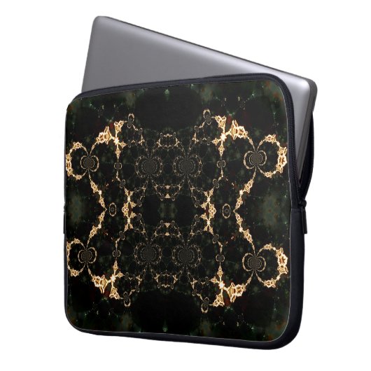 Fraktal Ether Psychedelic Laptop Sleeve (Vorderseite Links)