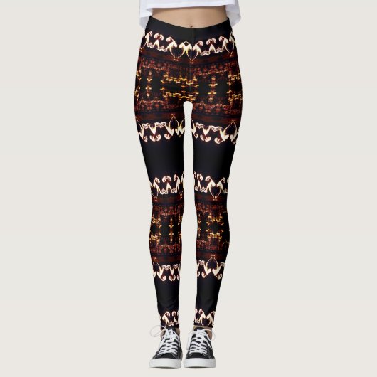 Fraktal Etno Custom Leggings (Vorderseite)