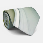 Fraktal Evolution, Golden Türkis Abstrakte Kunst Krawatte (Gerollt)