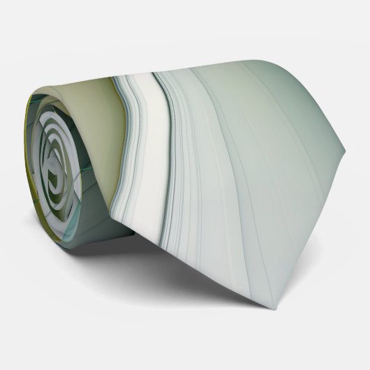 Fraktal Evolution, Golden Türkis Abstrakte Kunst Krawatte (Gerollt)