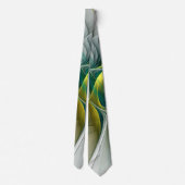Fraktal Evolution, Golden Türkis Abstrakte Kunst Krawatte (Rückseite)