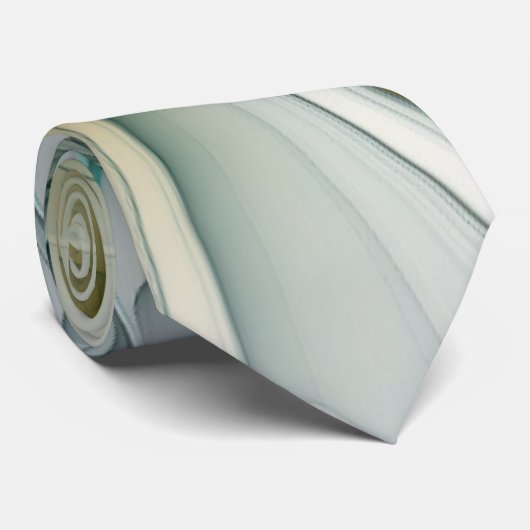 Fraktal Evolution, Golden Türkis Abstrakte Kunst Krawatte (Gerollt)