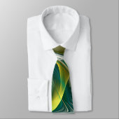 Fraktal Evolution, Golden Türkis Abstrakte Kunst Krawatte (Gebunden)