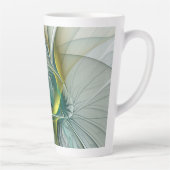 Fraktal Evolution, Golden Türkis Abstrakte Kunst Milchtasse (Rechts)