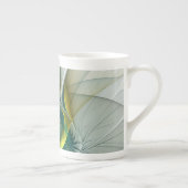 Fraktal Evolution, Golden Türkis Abstrakte Kunst Porzellantasse (Rechts)