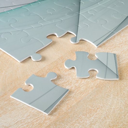 Fraktal Evolution, Golden Türkis Abstrakte Kunst Puzzle (Seite)