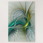 Fraktal Evolution, Golden Türkis Abstrakte Kunst Puzzle (Vertikal)