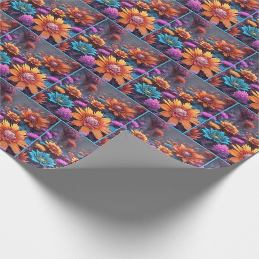 Fraktal Fantasy Blume Geschenkpapier (Ecke)