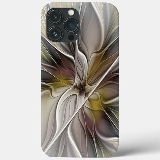 Fraktal, Fantasy-Blume mit Erdfarben Case-Mate iPhone Hülle (Rückseite)