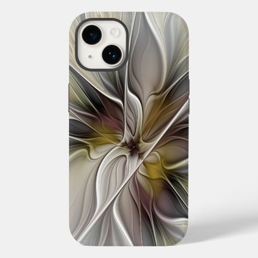 Fraktal, Fantasy-Blume mit Erdfarben Case-Mate iPhone Hülle (Rückseite)