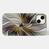 Fraktal, Fantasy-Blume mit Erdfarben Case-Mate iPhone Hülle (Rückseite (Horizontal))