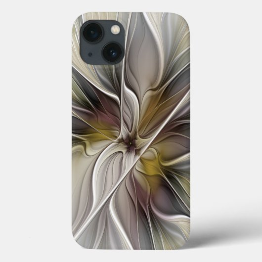 Fraktal, Fantasy-Blume mit Erdfarben Case-Mate iPhone Hülle (Rückseite)