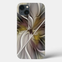 Fraktal, Fantasy-Blume mit Erdfarben
