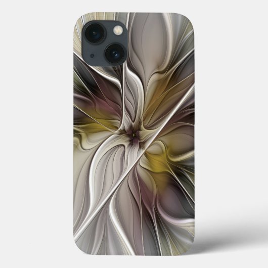 Fraktal, Fantasy-Blume mit Erdfarben Case-Mate iPhone Hülle (Rückseite)