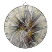 Fraktal, Fantasy-Blume mit Erdfarben Dartscheibe (vorne)