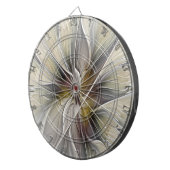 Fraktal, Fantasy-Blume mit Erdfarben Dartscheibe (Vorderseite rechts)