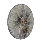 Fraktal, Fantasy-Blume mit Erdfarben Dartscheibe (Vorderseite Links)