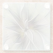 Fraktal, Fantasy-Blume mit Erdfarben Glasuntersetzer (Rückseite)