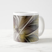 Fraktal, Fantasy-Blume mit Erdfarben Jumbo-Tasse (Vorderseite Rechts)