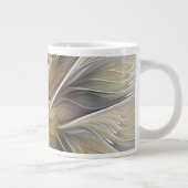 Fraktal, Fantasy-Blume mit Erdfarben Jumbo-Tasse (Rechts)