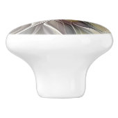 Fraktal, Fantasy-Blume mit Erdfarben Keramikknauf (Seitenansicht)