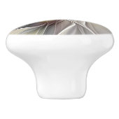 Fraktal, Fantasy-Blume mit Erdfarben Keramikknauf (Seitenansicht)