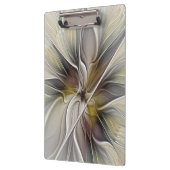 Fraktal, Fantasy-Blume mit Erdfarben Klemmbrett (Links)