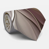 Fraktal, Fantasy-Blume mit Erdfarben Krawatte (Gerollt)