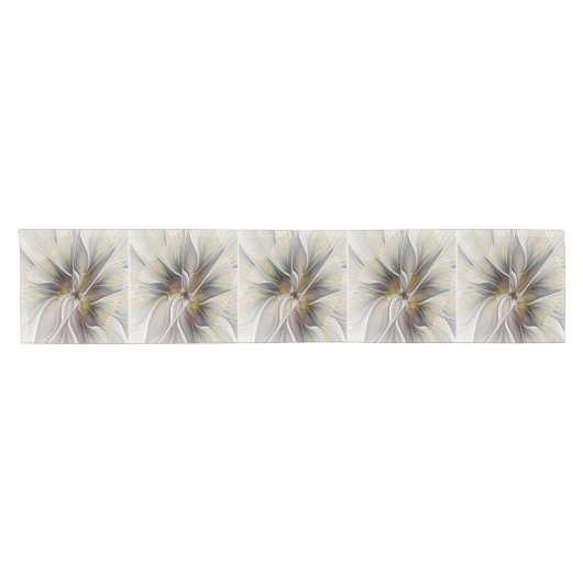Fraktal, Fantasy-Blume mit Erdfarben Kurzer Tischläufer (Horizontal)