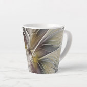 Fraktal, Fantasy-Blume mit Erdfarben Milchtasse (Rechte Ecke)