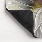 Fraktal, Fantasy-Blume mit Erdfarben Mousepad (Ecke)