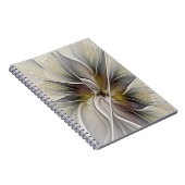 Fraktal, Fantasy-Blume mit Erdfarben Notizblock (Rechte Seite)