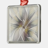 Fraktal, Fantasy-Blume mit Erdfarben Ornament Aus Metall (Links)