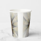 Fraktal, Fantasy-Blume mit Erdfarben Pappbecher (Links)